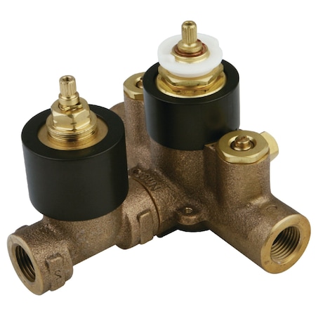 Kingston Brass Thermostatic Valve with Volume Control, Oil Rubbed Bronze KS36350V